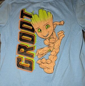 🌞4/20$ Marvel Groot Light Blue Kids T-Shirt